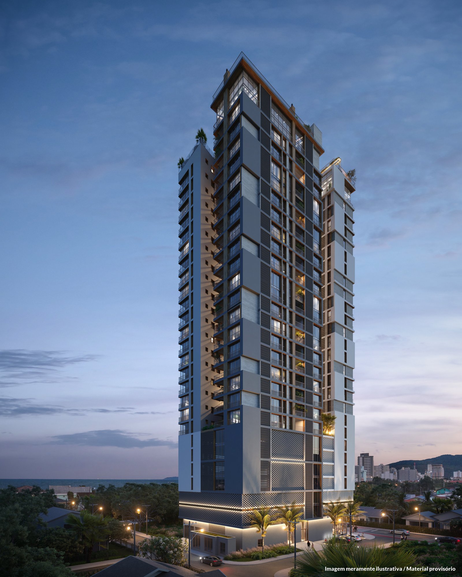 Sunhaus Tower — fachada e renders 17, Sunprime, Balneário Perequê, Porto Belo SC