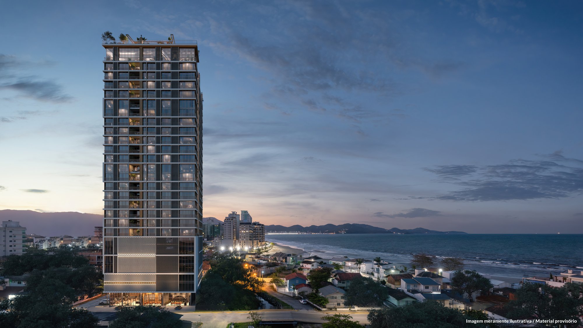 Sunhaus Tower — fachada e renders 18, Sunprime, Balneário Perequê, Porto Belo SC