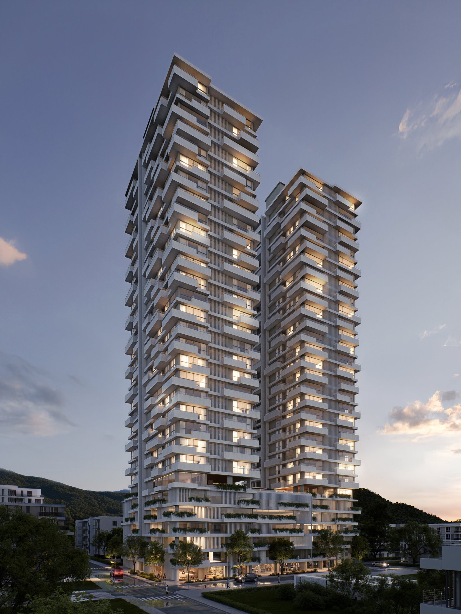 Tauri — fachada e renders 2, Torresani Empreendimentos, Balneário Perequê, Porto Belo SC