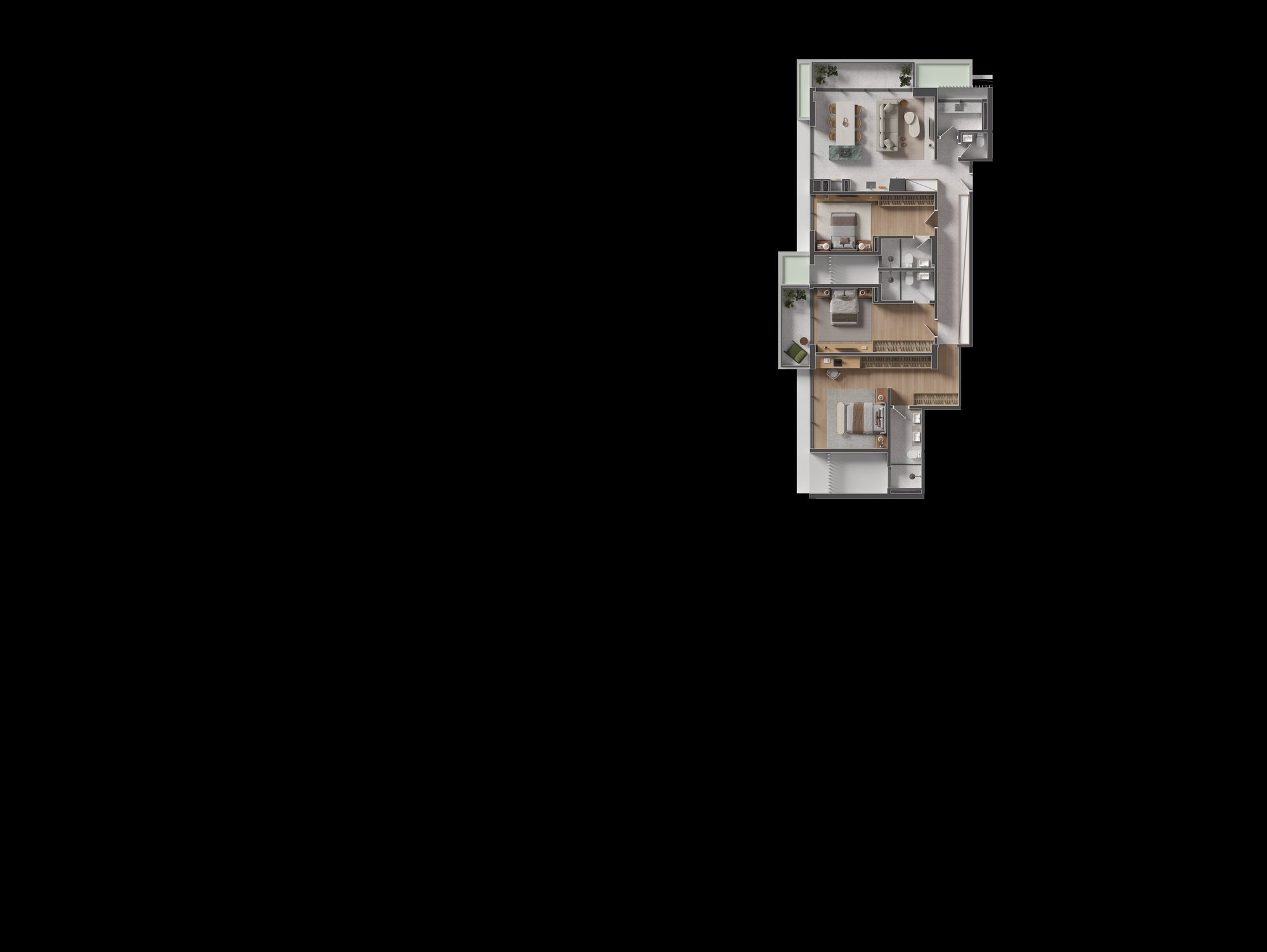 Tauri — planta e tipologias 15, Torresani Empreendimentos, Balneário Perequê, Porto Belo SC
