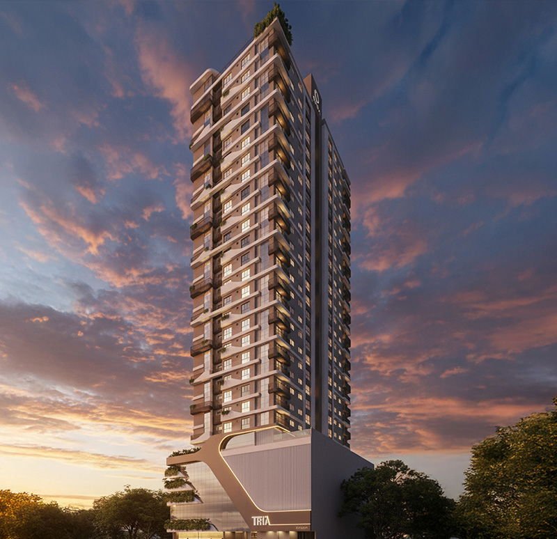 Tría — fachada e renders 1, Odeza Empreendimentos, Balneário Perequê, Porto Belo SC Tría — fachada e renders 1, Odeza Empreendimentos, Balneário Perequê, Porto Belo SC