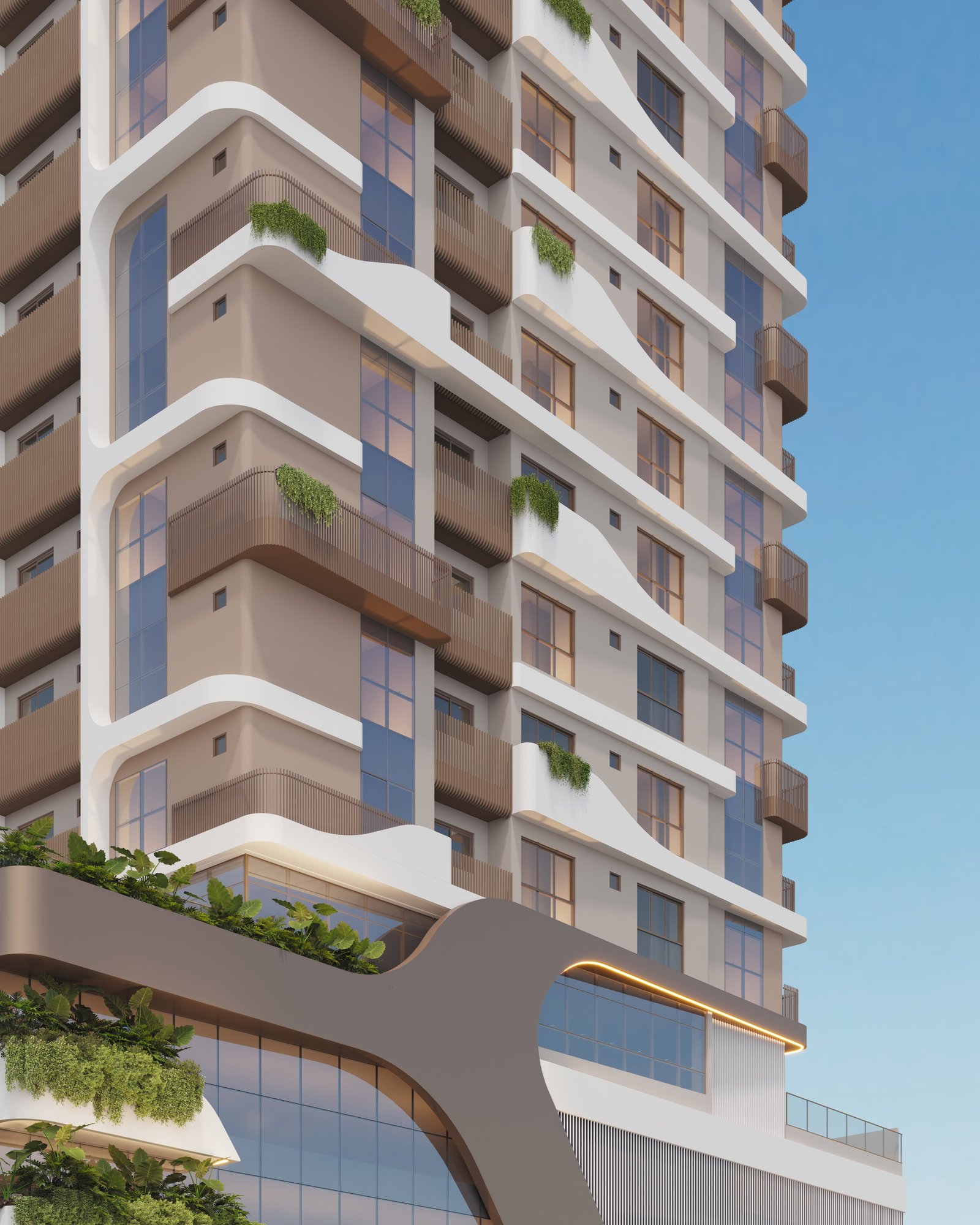 Tría — fachada e renders 4, Odeza Empreendimentos, Balneário Perequê, Porto Belo SC Tría — fachada e renders 4, Odeza Empreendimentos, Balneário Perequê, Porto Belo SC