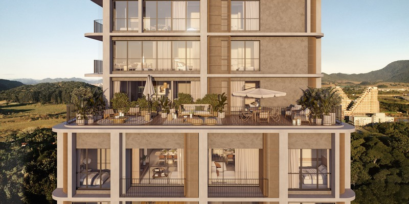 Verenna INC 15 — fachada com terraços garden, Porto Belo SC Verenna INC 15 — fachada com terraços garden, Porto Belo SC