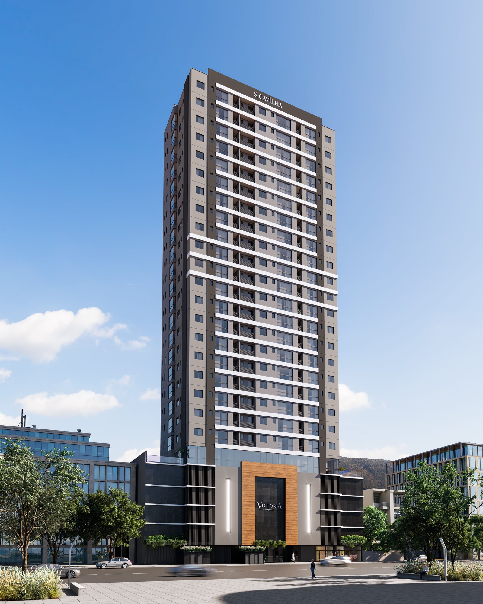Victoria Residence — fachada, S Cavilha Empreendimentos, Balneário Perequê, Porto Belo SC