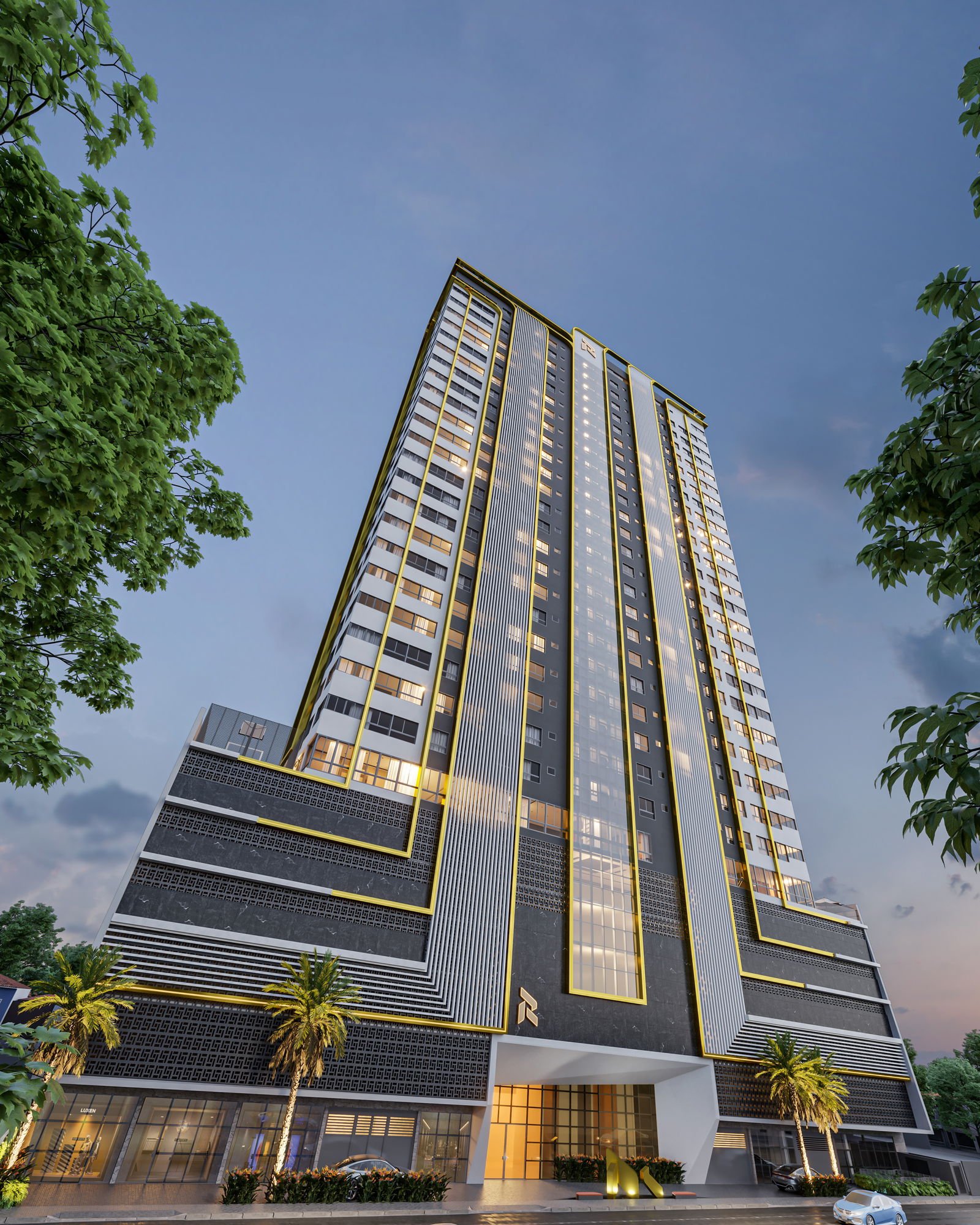 Villa Fortuny — fachada, Reskatrin Empreendimentos, Jardim Dourado, Porto Belo SC