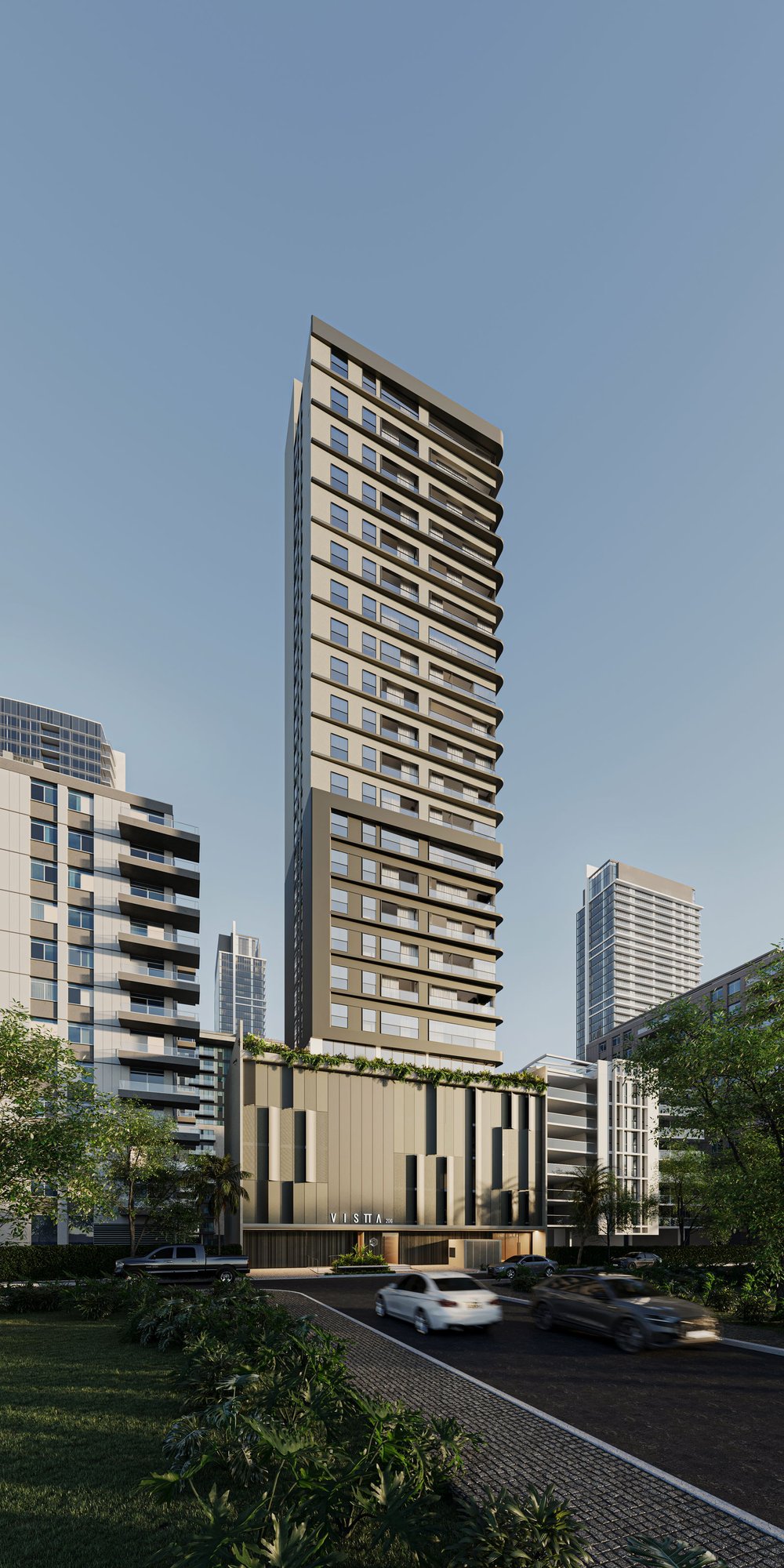 Vistta 206 — fachada, Holze Construtora e Incorporadora, Balneário Perequê, Porto Belo SC