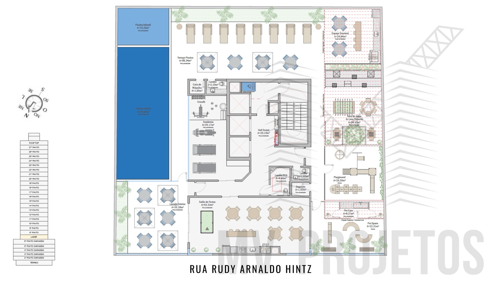 Planta baixa 3 do Residencial Allure em Porto Belo SC