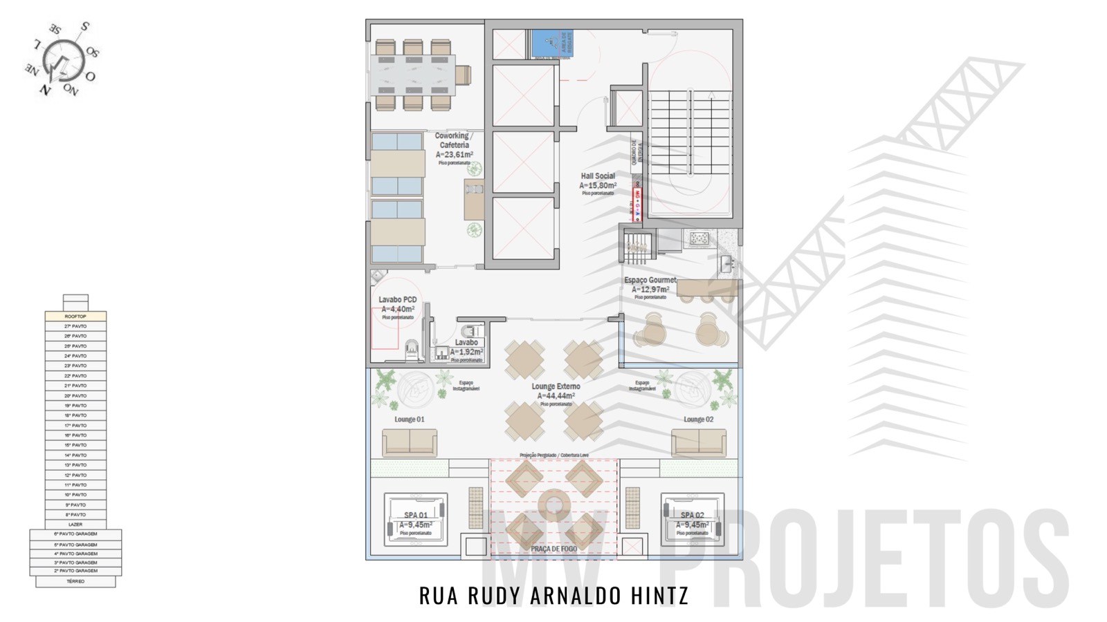 Planta baixa 4 do Residencial Allure em Porto Belo SC
