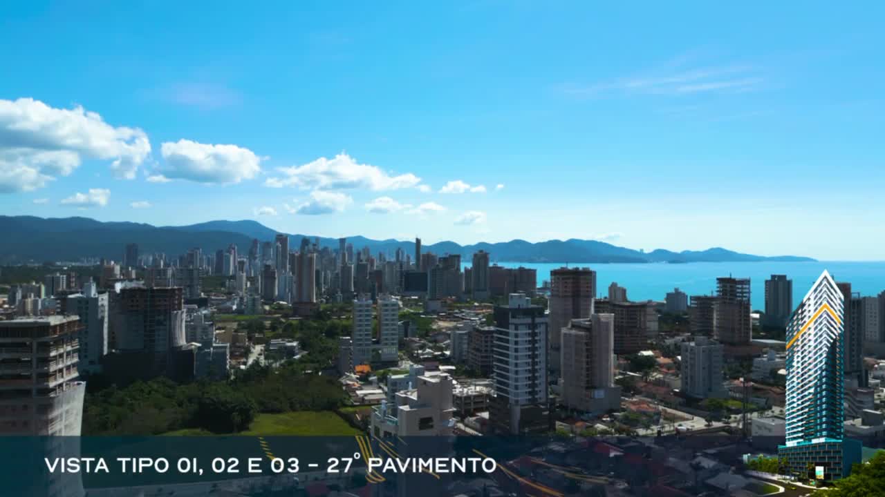 One Bay Tower — vídeo · Vista andares One Bay Tower, Porto Belo SC